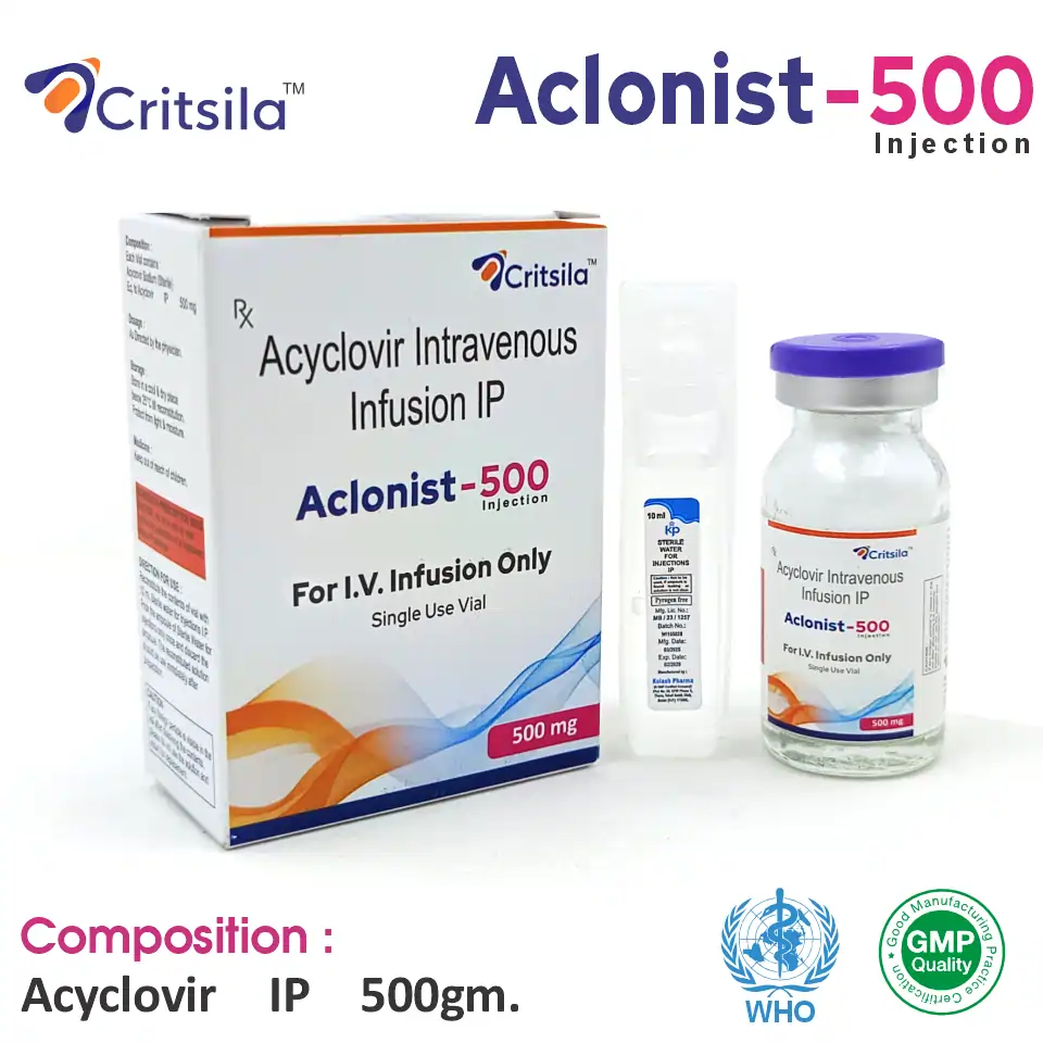 Acyclovir 500mg Injection at Best Price in PCD Pharma Franchise for Antiviral and Herpes Management, Antiviral Therapy